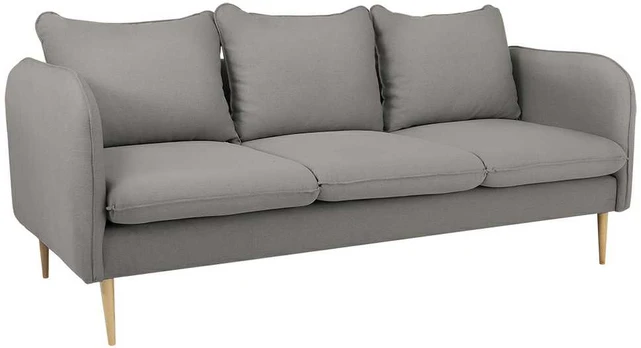 Customform Sofa, POSH WOOD 3 vietų, 89x205x90 cm, Pilka