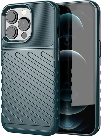 Hurtel Thunder Case tvirtas TPU dėklas iPhone 13 Pro – žalias