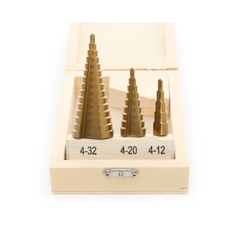 Pakopinių grąžtų rinkinys 4-32mm, 3 vnt.