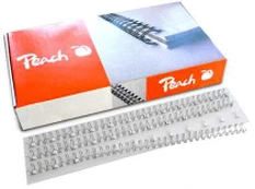 Peach Peach Drahtbinderücken 3:1 Easy-Wire 34 loop A4 8mm sidabrinis