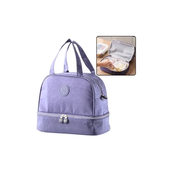 Lean Thermal Insulating Breakfast Bag with Adjustable Strap Violetinė 27cm