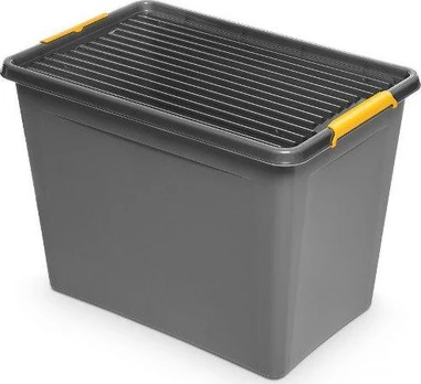 ORPLAST Išpjovė pilkos 80 l solidStore Universaliojo ratukus
