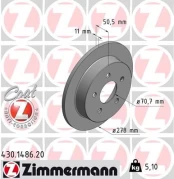 Stabdžių diskas ZIMMERMANN 430.1486.20 kaina