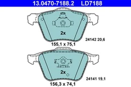 ATE 13.0470-7188.2 Brake pad set