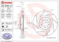 Stabdžių diskas BREMBO 09.8780.21 kaina