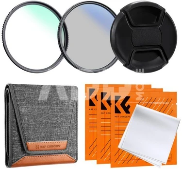 K&F Concept K&F 58mm 2pcs Professional Lens Filter Kit (MCUV/CPL) + Filter Pouch+Lens Cap+3pcs*Cleaning Cloth