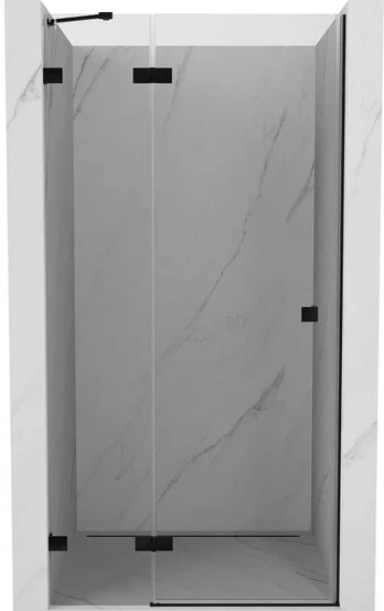 Dušo durys Mexen Lunar, kairinės, 120 cm, transparent/juodas