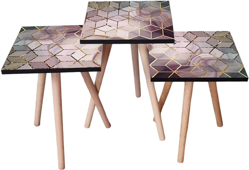 TV staliukas Kalune Design Staliukas (3 vnt.) 3SHP275 - Multicolor