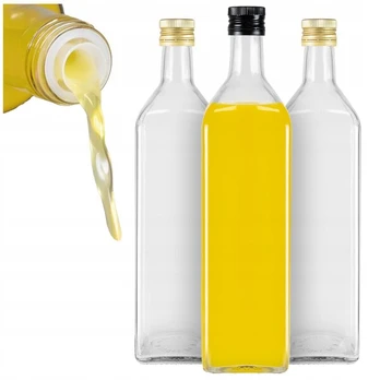 10x Stiklinės butelės Marasca 1000 ml su dozatoriumi