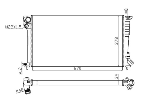 Variklio radiatorius NRF NRF 509510A