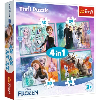 FROZEN TREFL 4 dėlionių rinkinys