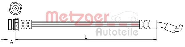 Stabdžių žarnelė METZGER 4111441