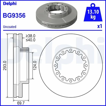 Stabdžių diskas DELPHI BG9356