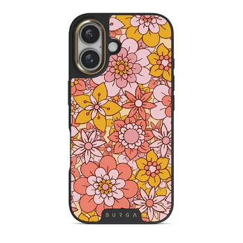 Garden Brunch - Floral iPhone 16 Plus Case, Elite Dark (MagSafe) / Gold