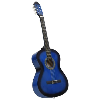 Klasikinė gitara pradedantiesiems, mėlyna, 4/4 39 , liepa