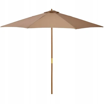 Outsunny Medinis sodo skėtis 3 m x 2,5 m, chaki spalvos