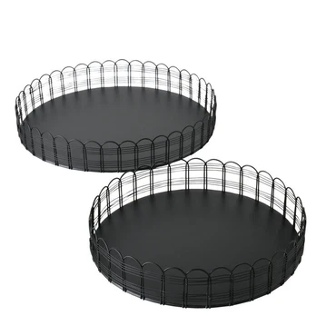 WEIRY metaliniai padėklai, 2 vnt. Ø 25-31 cm