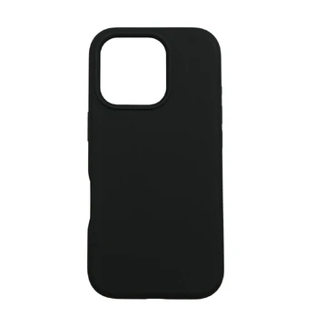 Riff Slim Soft Silicone Soft Back Cover Case for Apple iPhone 16 Pro Black