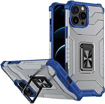 Hurtel Apsauginis dėklas su žiedu iPhone 13 Pro – mėlynas