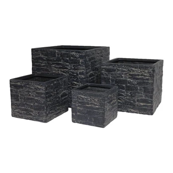 Vazonas Domoletti LT23968-2S, keramika/molis, Ø 30 cm, pilkas