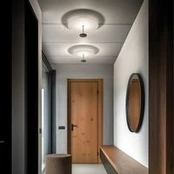 LED lubų šviestuvas Stilo_S, juodas, Ø 35 cm