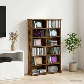 CD spinta Dūminio ąžuolo 60 x 17 x 92 cm Apdirbta mediena