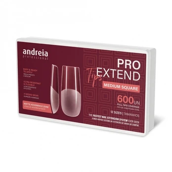 ANDREIA PRO EXTEND TIPS MEDIUM SQUARE nagų priauginimo tipsai (600 vnt.)