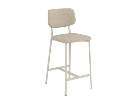 Alison counter stool, Seat beige Basel 24, Base steel matt grey, 2-Pack