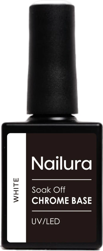 Nailura - Chrome Base White Gel - White - 10 ml