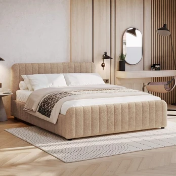 Lova SOMNELLA|140x200|Smėlio #4|Boucle