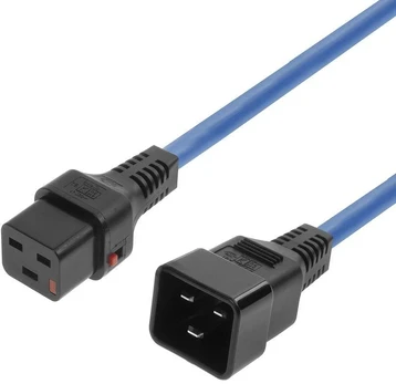 MicroConnect Powercord C19 IEC Lock - C20 mėlynas 2m, PC1358