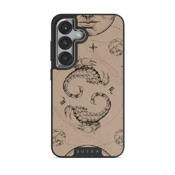 Scorpio - Samsung Galaxy S25 Case, Elite Dark (Magnetic) / Silver / Beige