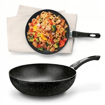 Wok keptuvė Tadar Marmara Black, 30 × 8,5 cm