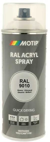 Motip Ral 9010 high gloss pure baltas