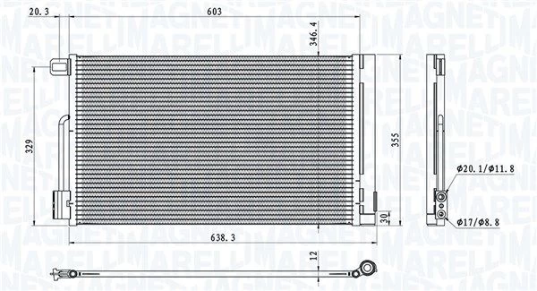 Kondensatorius, oro kondicionierius MAGNETI MARELLI 350203611000