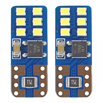 AMiO LED CANBUS 12SMD UltraBright 2016 T10e (W5W) Baltas 12V/24V