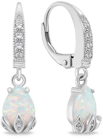 Brilio Silver Charming sidabrinis earrings with opals EA929W