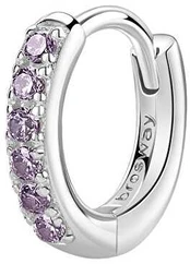Brosway Fancy Magic Violetinė FMP85 sidabrinis hoop single earring
