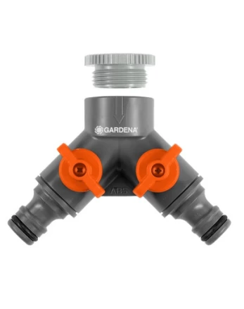 GARDENA OGS dvigubas vožtuvas su 1 "sriegiu ir 3/4" adapteriu