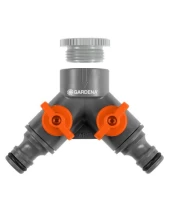 GARDENA OGS dvigubas vožtuvas su 1 "sriegiu ir 3/4" adapteriu kaina
