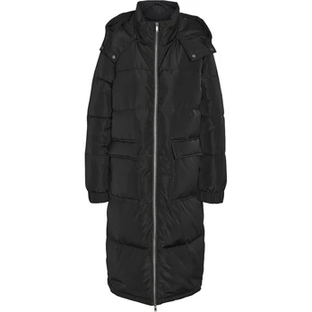 Pūkinis paltas moterims, Juoda, Cerise long down jacket