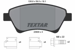 Stabdžių trinkelių rinkinys, diskinis stabdys TEXTAR 2393001 kaina
