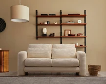 Dvivietė sofa Lily Beige-2 Smėlio spalvos kaina