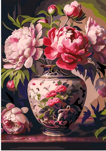 Omaart Rožinė peonies 35x50
