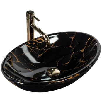 Praustuvas REA Pamela, Juodas Marble Shiny