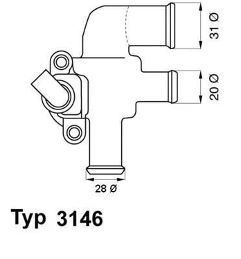 Termostatas, aušinimo skystis BorgWarner (Wahler) 3146.90D