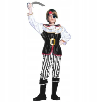 Vaikų pirato kostiumas su jabotu, dydis 140