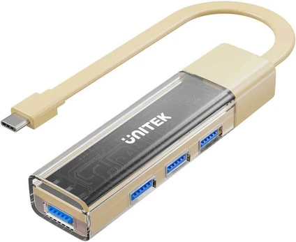 Unitek Hub dvikryptis USB C/USB A 5Gbps kreminė