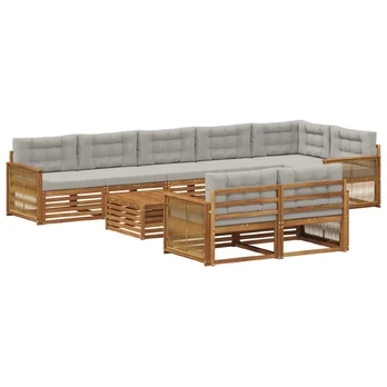 Lauko sofos komplektas su pagalve 9 pcs