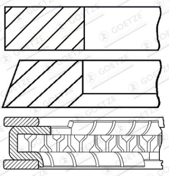 GOETZE 08-450000-10 Piston rings set